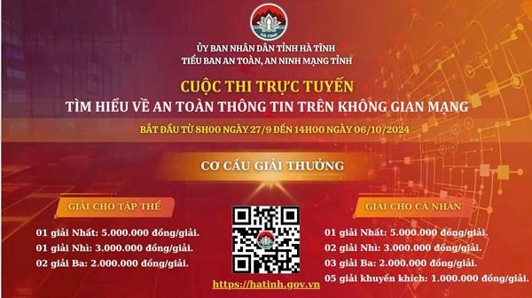 Hà Tĩnh phát động Cuộc thi an toàn thông tin trên không gian mạng năm 2024